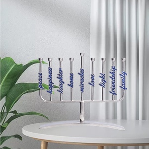 Candelabro Menorah Personalizado del Templo de Jerusalén, de Metal, con 9 Ramificaciones, 10 Pulgadas de Alto, <span class=keywords><strong>Israel</strong></span> - Product Image 3