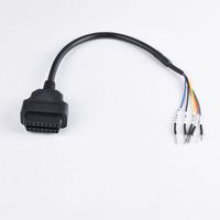 Cable de Conversión de Diagnóstico para Motocicleta OBD2 de 16 Pines a 6 Pines, Arnés de Cableado Adaptador de 16 Pines OBD Hembra a 6 Pines para Escáner de Fallas ECU