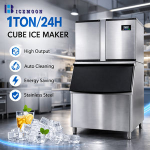 Máquina <span class=keywords><strong>de</strong></span> Hielo Industrial <span class=keywords><strong>de</strong></span> Alta Gama para Negocios, Máquina para Hacer Hielo <span class=keywords><strong>de</strong></span> 1 Tonelada, en Stock, 220-400V - Product Image 1