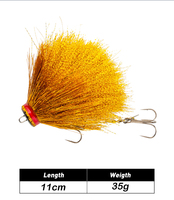 Leurre de pêche artificiel souple en plastique, simulation de souris bionique, 11 cm, 36 g, pour la pêche au brochet et au musky en mer profonde depuis bateau