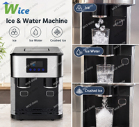 Distributeur de glace 3-en-1 avec broyeur, machine à glaçons automatique en forme de balle avec distributeur d'eau et râpe à glace pour usage domestique