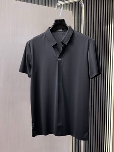 Nouveau <span class=keywords><strong>polo</strong></span> et t-shirt de sport pour homme en coton lourd, vêtements polyvalents décontractés et professionnels de haute qualité - Product Image 1