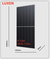 Marché brésilien INMETRO LUXEN SERIES 6 690w-720W N-Type BIFACIAL Panneaux solaires 695w 700w 705w 710w 715w 720w pour centrale solaire