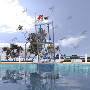 Eğlence parkı su parkı çocuk tırmanma duvarı açık temizle cam kaya tırmanma duvarı - Product Image 3