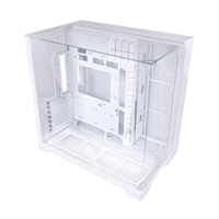 Lian Li O11 VISION COMPACT Noir/Blanc Boîtier moyen Compatible avec les cartes mères ATX/ Micro-ATX à connexion arrière pour la construction de PC