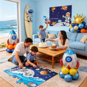 Set di Palloncini a Tema Spaziale per Festa di Compleanno di Bambini e Ragazzi, Decorazione con Palloncini in Foil a Forma di Razzo e Astronauta - Product Image 3