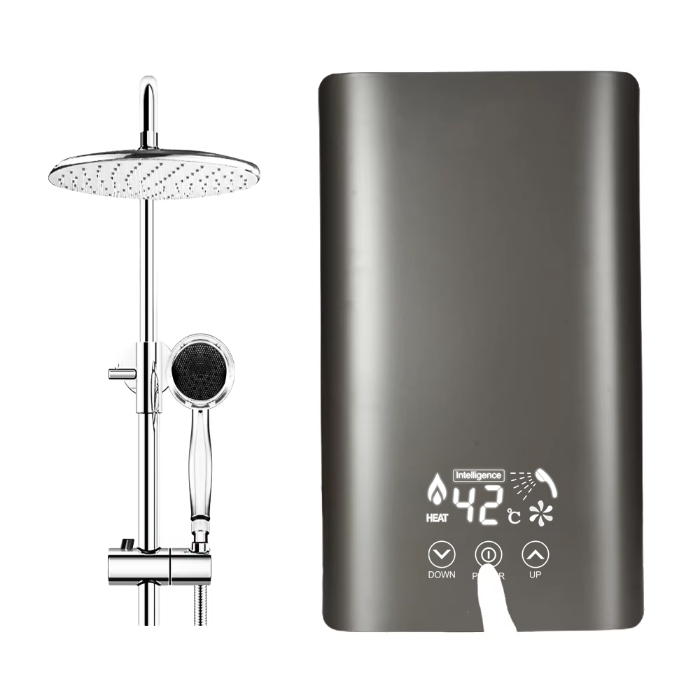 Double Sink Bathroom Design 7800W Instant Power Saving Tankless Electric Water Heater 220v 50hz