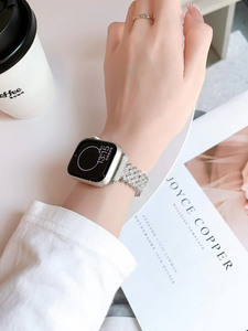 สายนาฬิกาข้อมือสำหรับ <span class=keywords><strong>Apple</strong></span> <span class=keywords><strong>Watch</strong></span>, สายรัดข้อมือ3D เพชรแฟชั่นสำหรับ <span class=keywords><strong>Apple</strong></span> <span class=keywords><strong>Watch</strong></span> Band 10 9 ultra <span class=keywords><strong>8</strong></span> 7 6 5 4 3 2 1 SE - Product Image 6