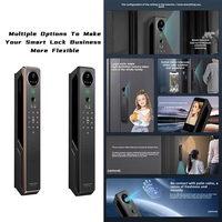 Kunci Pintu Sidik Jari dengan Layar Terintegrasi Ttlock Smart Door Lock Tuya Wifi Smart Door Lock Kunci Pintu Pintar untuk Apartemen