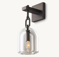 Applique Murale LED Moderne en Bronze Cuivre avec Abat-jour en Fer et Cristal, Culot E12, Design Villa, pour Salon