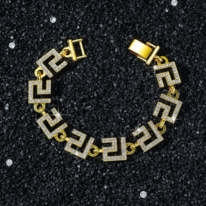 Hot Selling Personalized Light Luxury Alloy Geometric Wide Chain <b>Bracelet</b> Hiphop Punk Men's <b>Bracelets</b> Fashion Jewelry Wholesale - Product Image 2