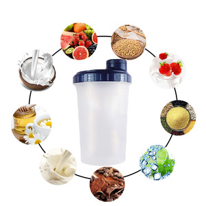 カスタムロゴBPAフリー、ティックマーキング300ml/700ml透明プラスチックジムプロテインシェーカースポーツウォーターボトル - Product Image 4