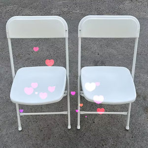 Silla plegable de polietileno Venta caliente Silla plegable de plástico blanco para eventos Fiesta Nueva Silla de boda de plástico - Product Image 1