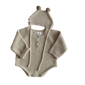 ชุดบอดี้สูทเด็กทารกแบบถักนิตติ้งผ้าฝ้าย 2 in 1 พร้อมกระดุมติด ชุดนอนเด็กแรกเกิดสำหรับเด็กอายุ 0-2 ปี - Product Image 1