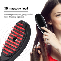 Peigne de massage électrique multifonctionnel à pulvérisation de liquide, application de médicaments pour le cuir chevelu avec lumière rouge et bleue, soin des cheveux pour hommes et femmes