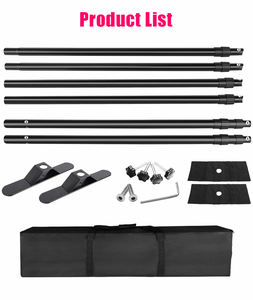 Système de <span class=keywords><strong>studio</strong></span> photo et vidéo en métal, support de fond à double barre transversale - Product Image 6