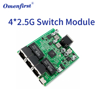 Carte de commutation Ethernet 2.5G à 4 ports PCBA PoE avec 3 sorties PoE Type C 5V, module réseau à double alimentation, fabricant OEM ODM