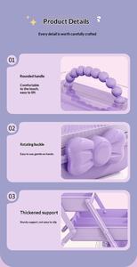 Caixa Organizadora de Acessórios de Cabelo para Meninas, Caixa Plástica para Clips de Cabelo - Product Image 3