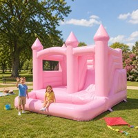 Château gonflable et trampoline Noco pour intérieur/extérieur, CE, blanc, capacité 4 personnes, installation facile, thème cœur