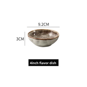 Japanese Style Vintage Dinnerware <b>Set</b> Stone Pattern Plates Salad Bowls Old Fashioned Coarse Pottery Unique Creative Pasta Bowls - Product Image 6