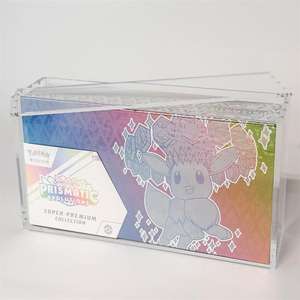Оптовый прозрачный акриловый кейс <span class=keywords><strong>Mega</strong></span> Evolution Booster Box с защитой от УФ-излучения и сильным магнитом для хранения и демонстрации коллекций TCG - Product Image 2