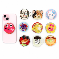 Support de téléphone personnalisé avec logo, en acrylique optique, poignée extensible magnétique compatible avec les smartphones, vente en gros