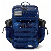 Trailpop personnalisé, imperméable, Oxford 900D, 180 °   Sac à dos de sport ouvert intégral 45L, motif ciel étoilé, sac à dos tactique pour la gym et l'usage quotidien