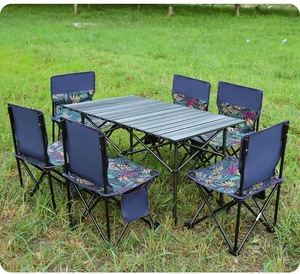 Ensemble de <span class=keywords><strong>table</strong></span> <span class=keywords><strong>et</strong></span> <span class=keywords><strong>chaise</strong></span> d'extérieur pliable <span class=keywords><strong>et</strong></span> portable, <span class=keywords><strong>table</strong></span> de <span class=keywords><strong>camping</strong></span> en alliage d'aluminium, barbecue, équipement de <span class=keywords><strong>camping</strong></span>, <span class=keywords><strong>table</strong></span> en rouleau d'œufs - Product Image 3