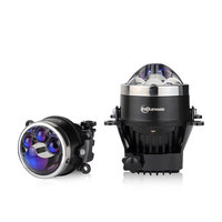 Projecteur LED universel K222 pour voiture, double faisceau (phares de croisement/route) avec triple faisceau, projecteur laser bi-LED de 3 pouces, phare LED pour voiture