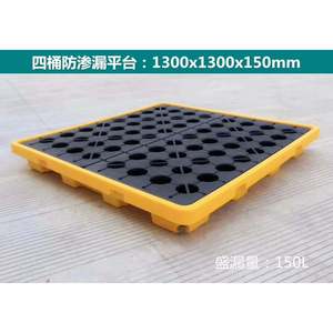 ถาดป้องกันสารเคมีรั่วไหล Rongxin ขนาด 390x390x75 มม. แบบตะแกรง 9 ขา ทางเข้า 4 ทิศทาง ความจุ 120 ลิตร - Product Image 3