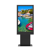 Kiosque extérieur double face, écran LCD publicitaire, animation, résolution 4K, écran tactile, haute luminosité, étanche IP65 pour
