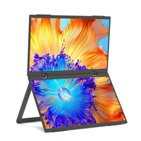 Écran portable SIBOLAN 15,6 pouces double écran pour ordinateur portable de bureau et de jeu, extension d'écran, interface Type-C 3.0 avec support