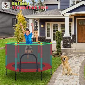 Mini trampoline rond pour enfants et adultes, trampoline à bungee avec filet de sécurité pour usage domestique - Product Image 4