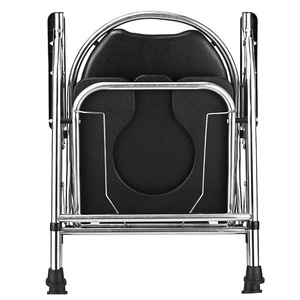 Foldable Stainless Steel <b>Commode</b> <b>Chair</b> With Soft Seat And Bucket For Elderly Disabled Pregnant Women Hospital Use - Product Image 2
