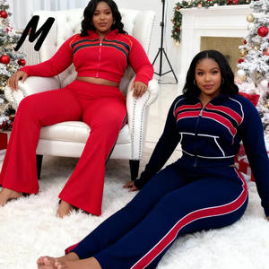 Conjunto de Chaqueta Corta con Cierre y Pantalones Acampanados de Punto Waffle Personalizado, Ropa Deportiva de 2 Piezas para Mujer, OEM, Trajes Deportivos para Mujeres Altas - Product Image 1