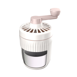 Machine à glace manuelle flexible en plastique CH12, capacité 400 ml, sans alimentation, lavage à la main uniquement, blanche avec poignée marron - Product Image 1
