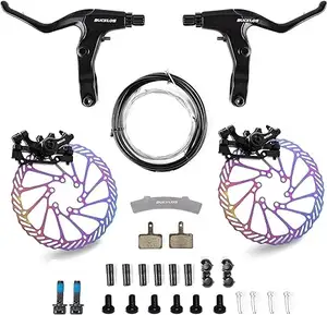 Kit de freio a disco para mountain bike, incluindo pinça de freio dianteiro e traseiro, rotor de 160 mm, bicicleta de estrada, bicicleta de engrenagem fixa, MTB, BMX