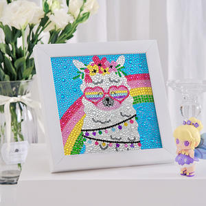 Ornement <span class=keywords><strong>de</strong></span> maison bricolage Art diamant artisanat PVC cadre <span class=keywords><strong>Photo</strong></span> diamant peinture Kit hibou et flocons <span class=keywords><strong>de</strong></span> neige mignon Style peinture - Product Image 1