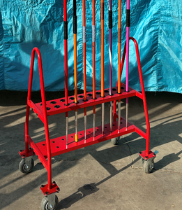 Chariot de stockage en acier mobile de javelot de haute qualité avec roues de verrouillage en acier pour équipement sportif - Product Image 2