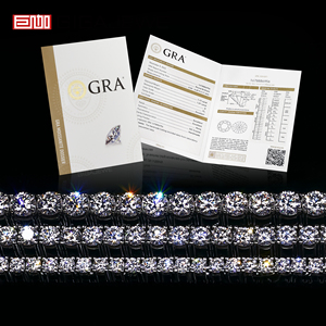 GIGAJEWE Collana e Bracciale Tennis in Moissanite, Argento Sterling 925 Placcato Oro Bianco 18k, Supera il Test del Diamante - Product Image 5