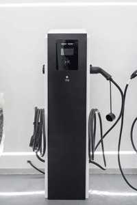 เครื่องชาร์จรถยนต์ไฟฟ้าแบบติดตั้งบนพื้น bOMERN แบบสองหัวชาร์จ ใช้ไฟ AC 380V 64A 44kW ชนิดที่ 2 พร้อมจอแสดงผลโฆษณา - Product Image 3