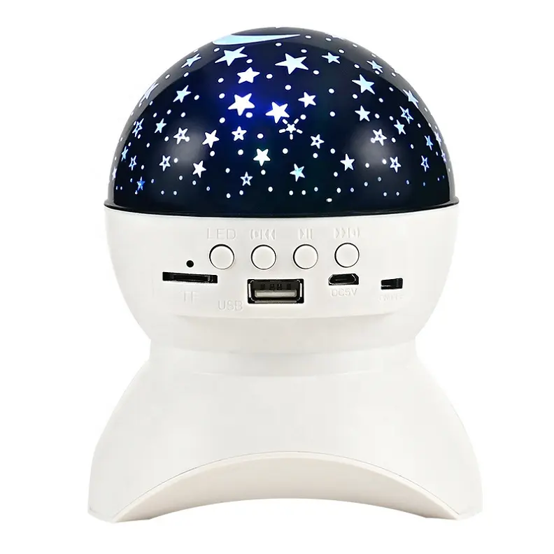 Led Maan Nachtlampje Blue Tooth Starry Speaker Draagbare Kamer Sky Muziekspeler Box Draadloze Sfeer Ster Speaker