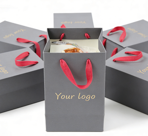 Sacs en papier kraft pliables de petite taille, avec impression personnalisée, style classique, poignée plate, sacs alimentaires pour restaurants, pour utilisation en supermarché, avec logo - Product Image 2