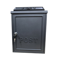Boîte aux lettres murale extérieure en aluminium de 5 L avec finition thermolaquée pour jardin