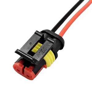 Connecteur automobile 2 broches étanche mâle et femelle avec faisceau de câbles électriques 16AWG - Product Image 4