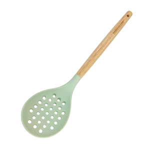 [Brand] Cucchiaio Forato con Manico in Legno Verde Menta per Cucinare e Servire - Product Image 2