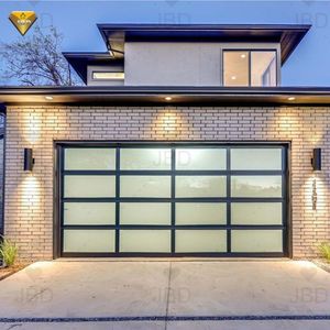 Meilleur prix <span class=keywords><strong>Porte</strong></span> <span class=keywords><strong>de</strong></span> <span class=keywords><strong>garage</strong></span> sectionnelle pleine vue automatique en aluminium avec panneau affleurant Design moderne Caractéristique coupe-vent - Product Image 3