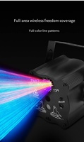 Projecteur laser à faisceau LED stroboscopique RGB blanc chaud alimenté par USB, IP33, commandé par la voix, en alliage d'aluminium, éclairage de scène pour piste de danse