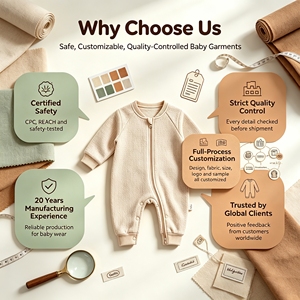Smooth Seams Elastic Fit Customizable Bamboo Viscose Double Zipper Boy Baby Thick Rompers Romper <strong>Jumper</strong> Baby - Product Image 5