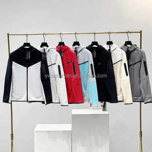 <span class=keywords><strong>Felpa</strong></span> da Uomo con <span class=keywords><strong>Cappuccio</strong></span> e Zip in Tech Fleece 100% Cotone con Logo Personalizzato Moda 2024 per Inverno e Primavera Tuta da Jogging e Giacca da Calcio da Uomo in Tinta Unita - Product Image 1